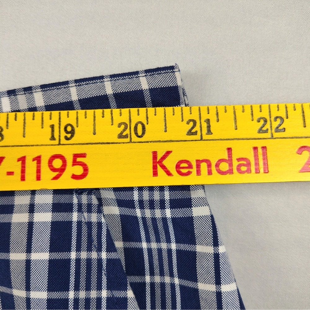 IZOD PerformX Golf Shorts Men's 42 Blue Plaid Performance Stretch Flat Front - Picture 10 of 13
